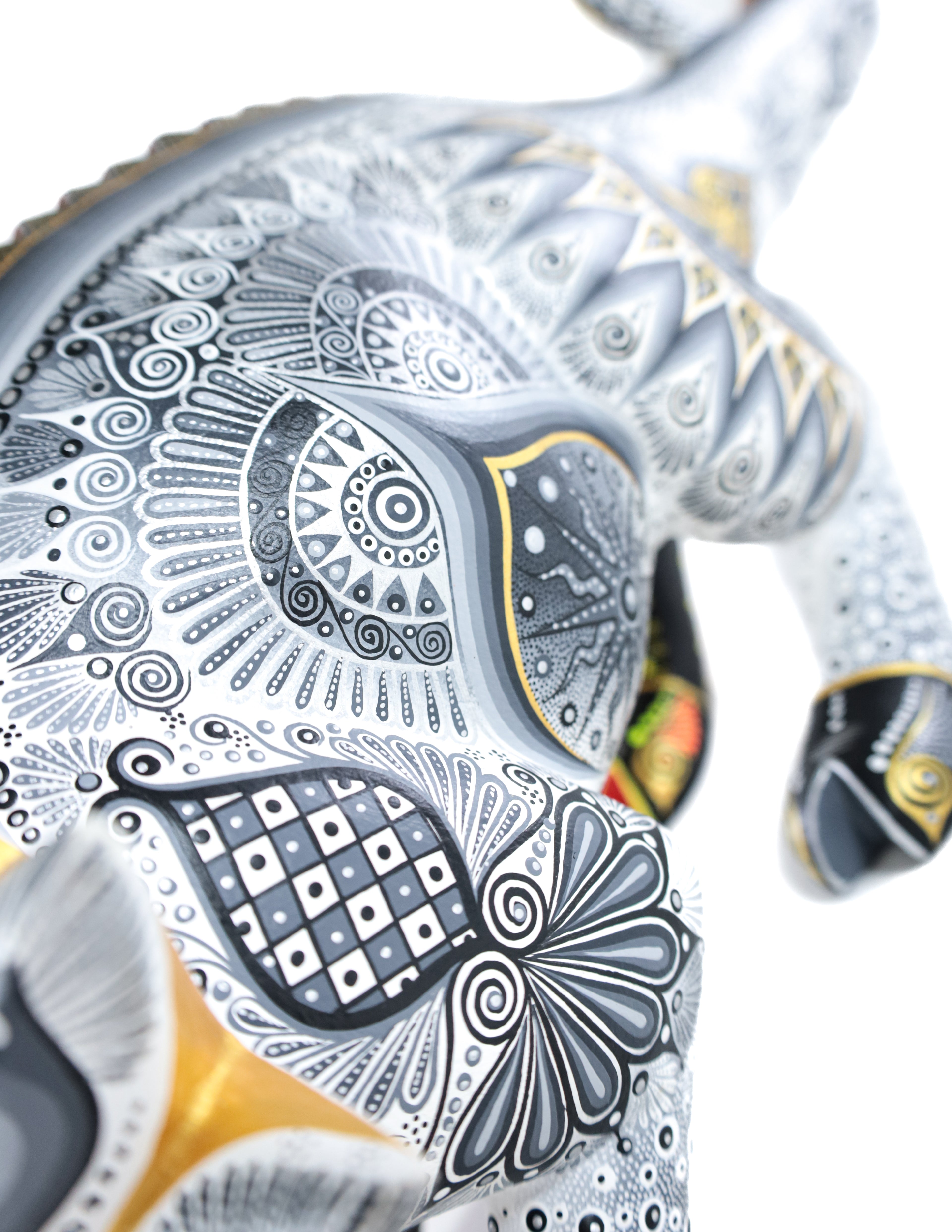 Camaleón Alebrije | Oaxacan Hand-Painted Copal Wood Carving | Magia Mexica