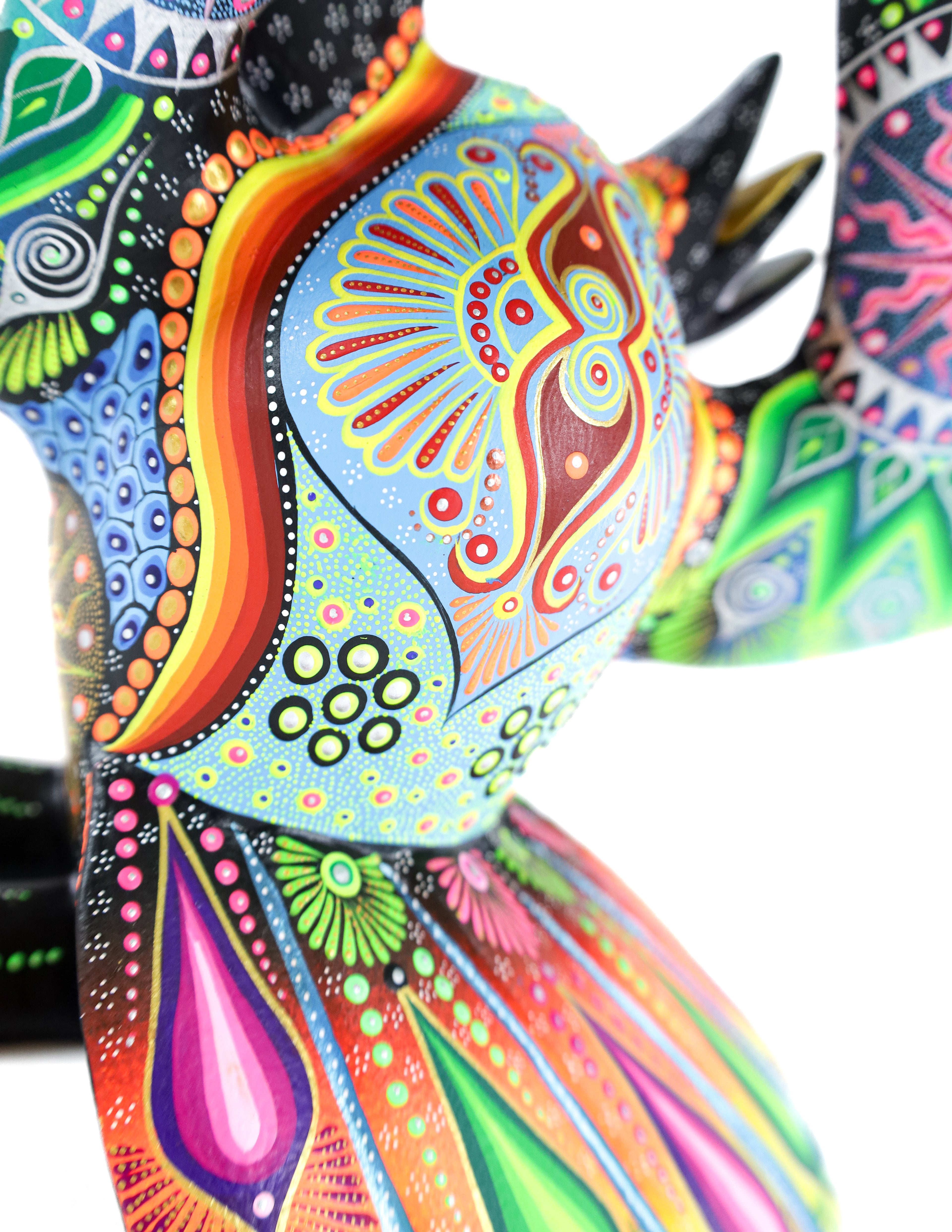 Buho Alebrije | Oaxacan Hand-Painted Copal Wood Carving | Magia Mexica