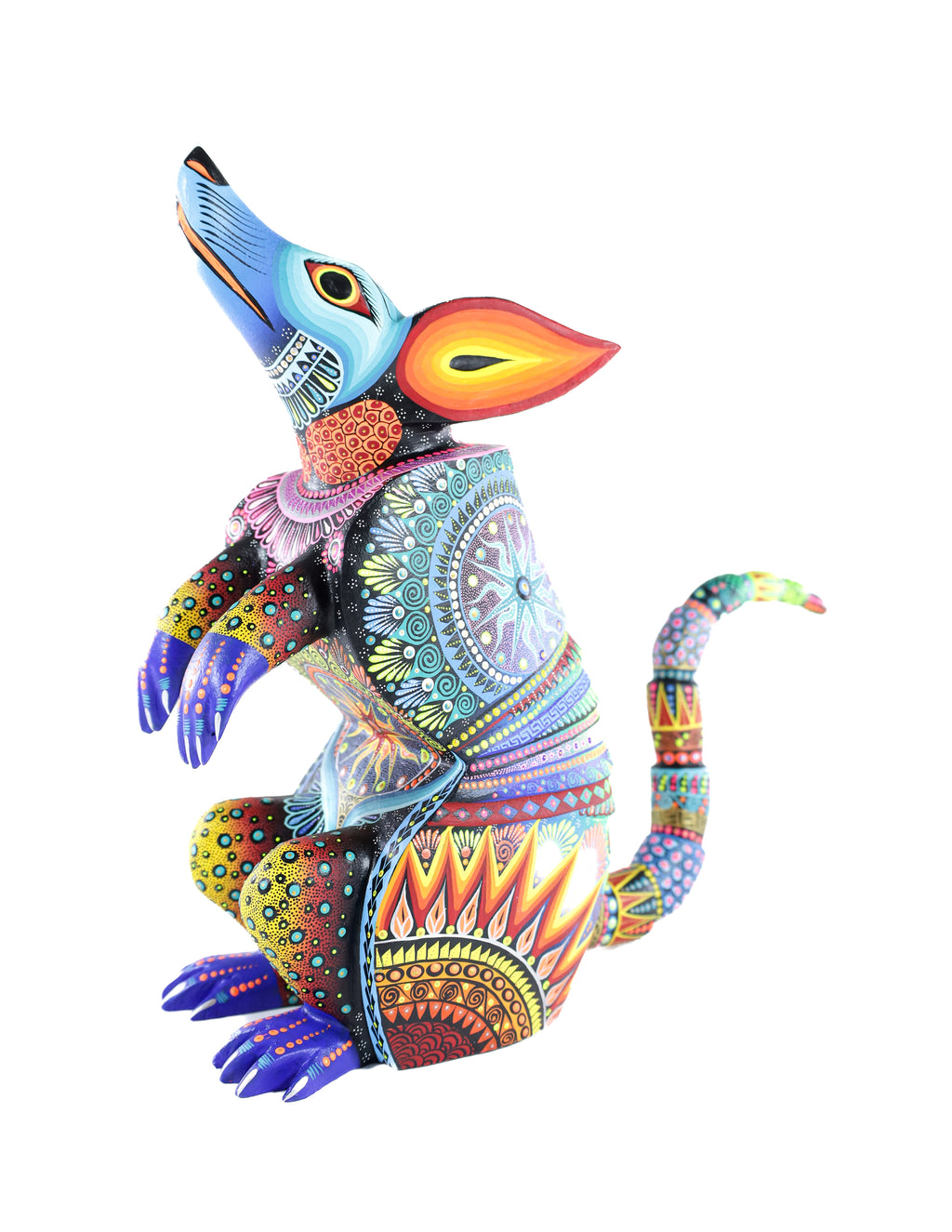 Armadillo Alebrije | Oaxacan Hand-Painted Copal Wood Carving | Magia Mexica