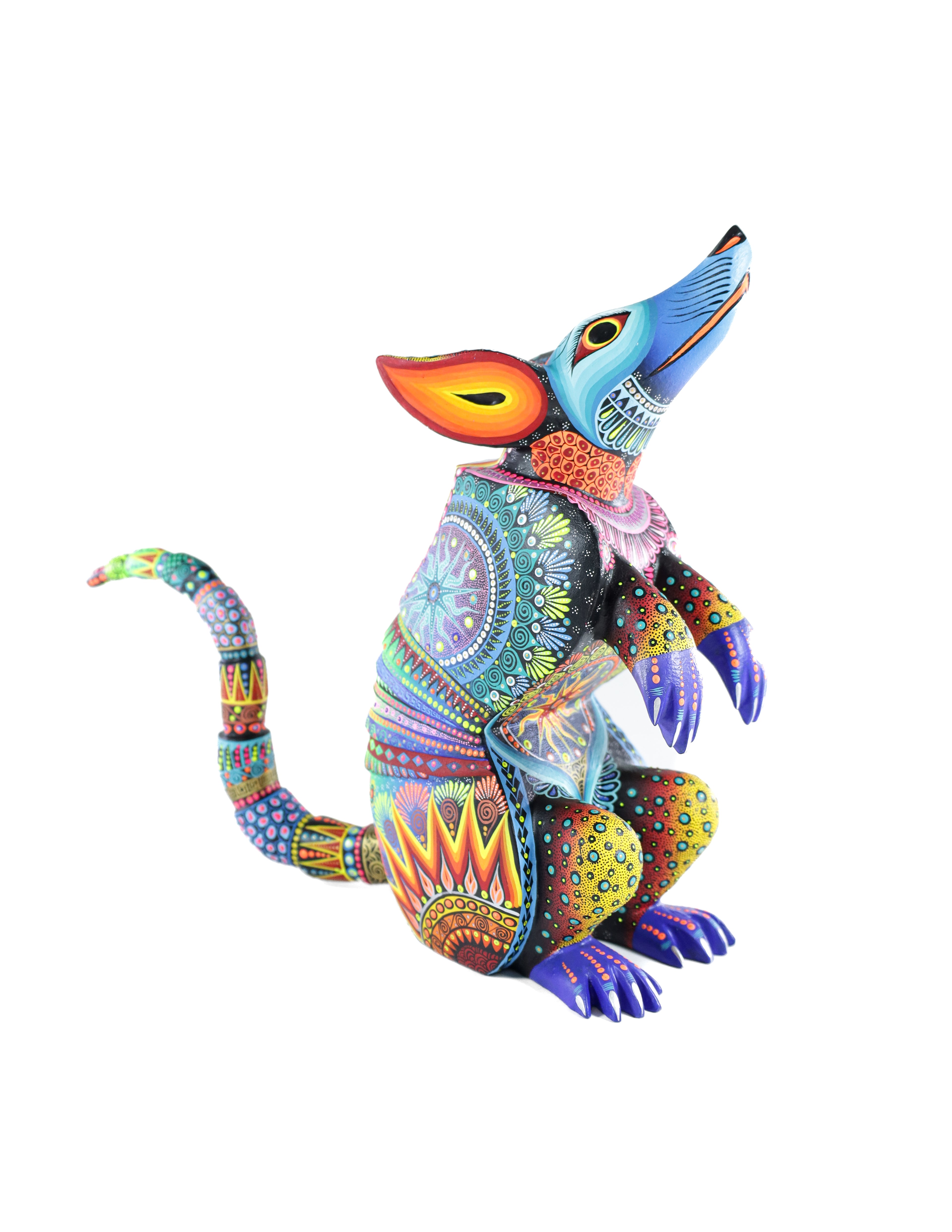 Armadillo Alebrije | Oaxacan Hand-Painted Copal Wood Carving | Magia Mexica