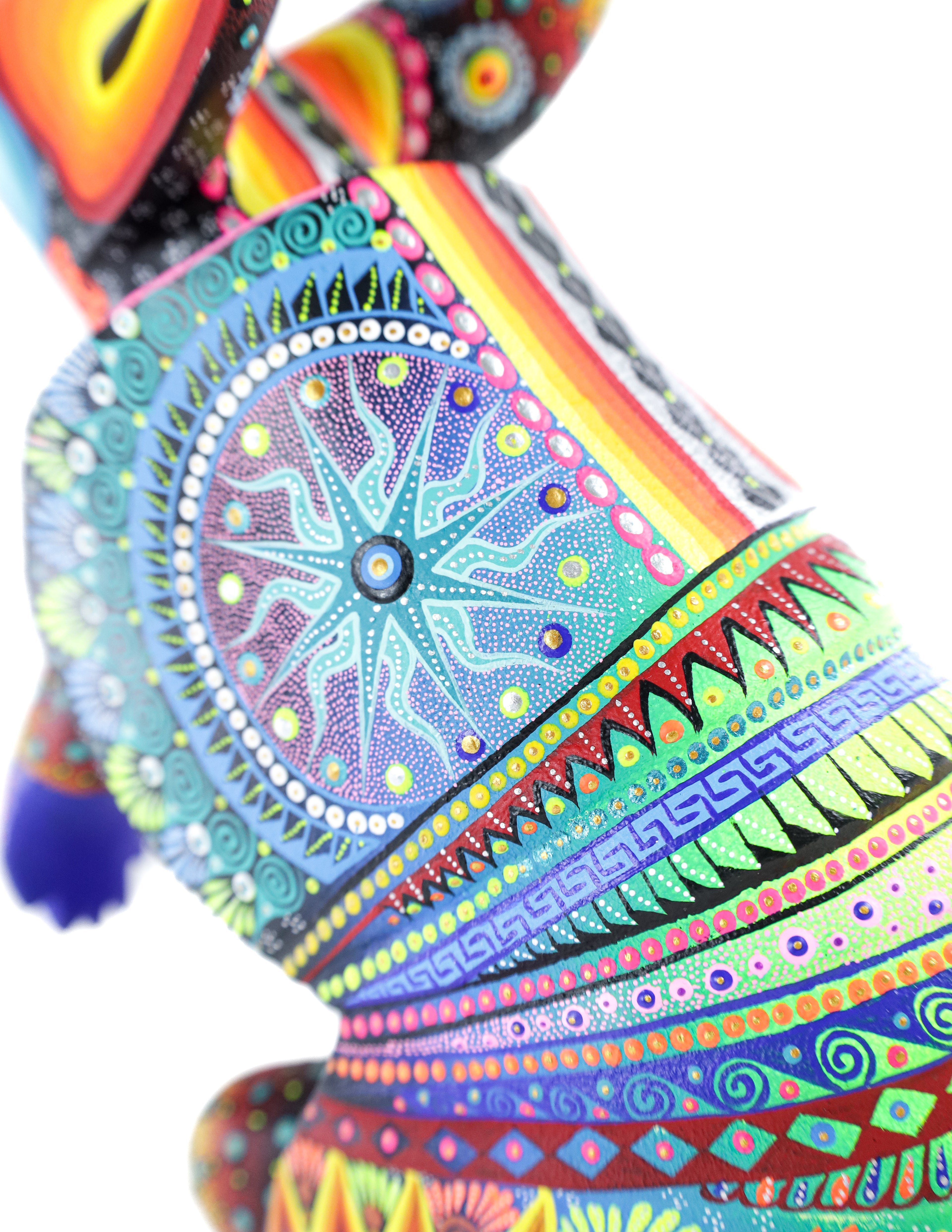 Armadillo Alebrije | Oaxacan Hand-Painted Copal Wood Carving | Magia Mexica