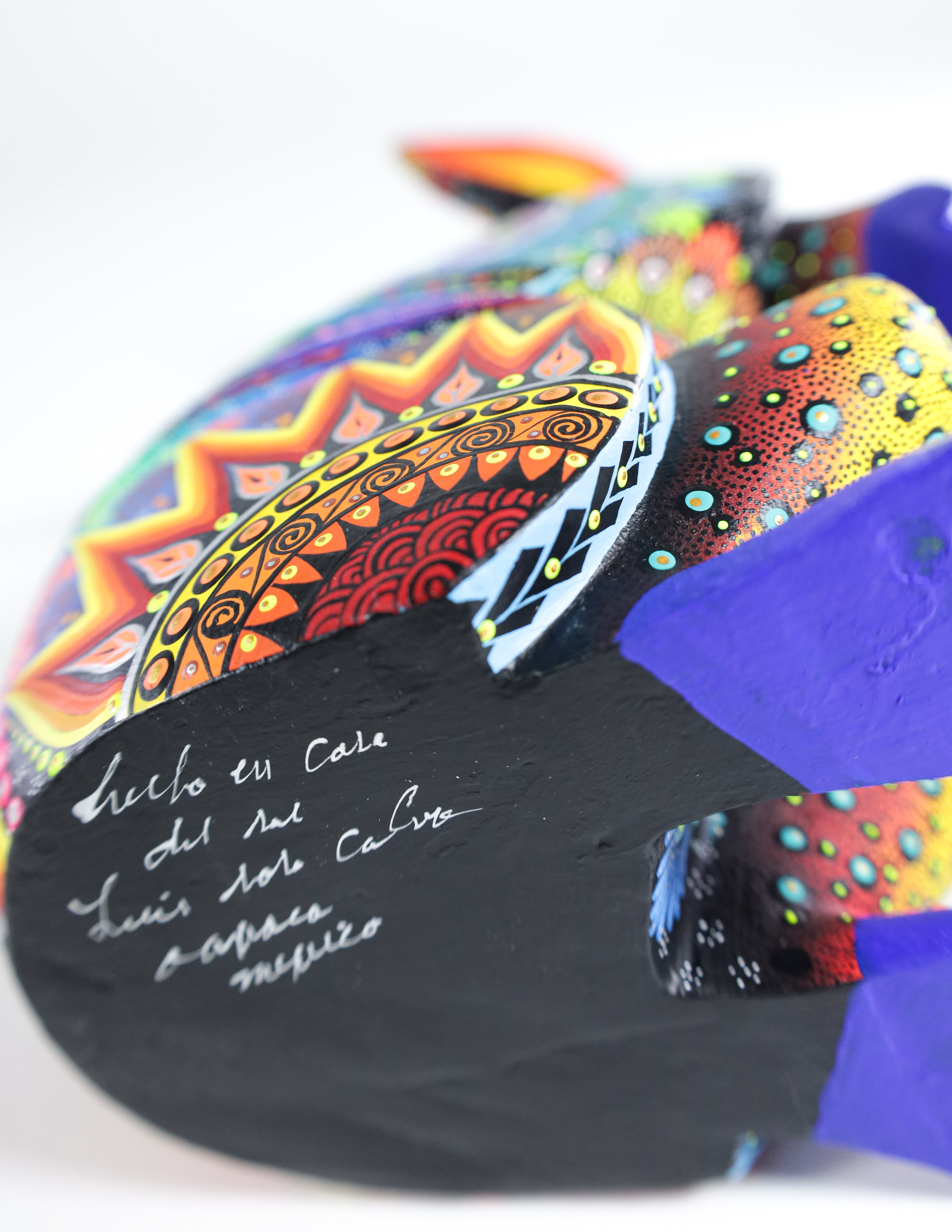 Armadillo Alebrije | Oaxacan Hand-Painted Copal Wood Carving | Magia Mexica