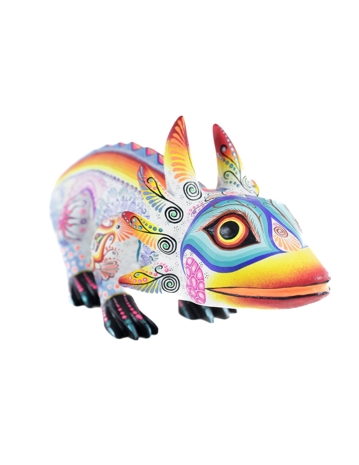 Ajolote Alebrije | Oaxacan Hand-Painted Copal Wood Carving | Magia Mexica