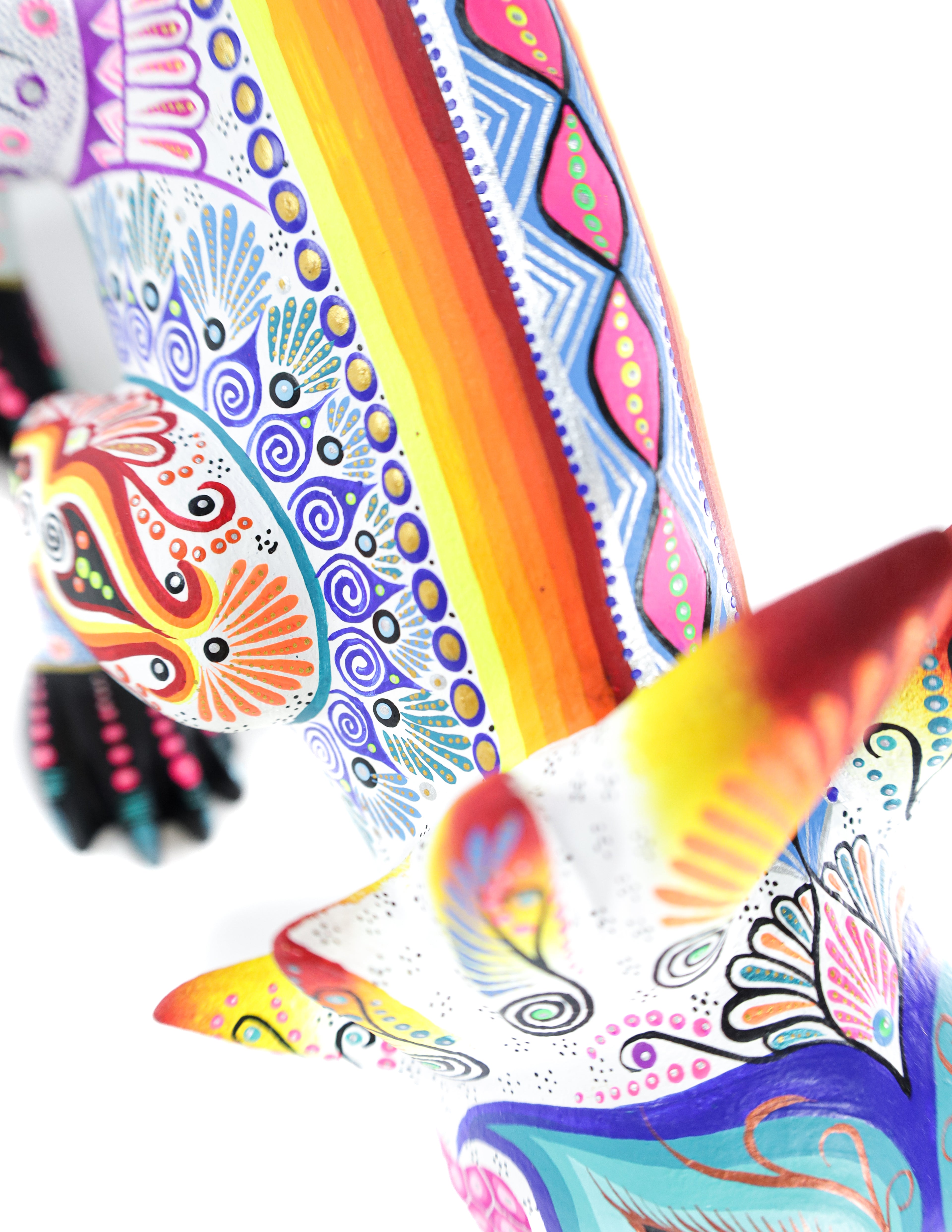 Ajolote Alebrije | Oaxacan Hand-Painted Copal Wood Carving | Magia Mexica