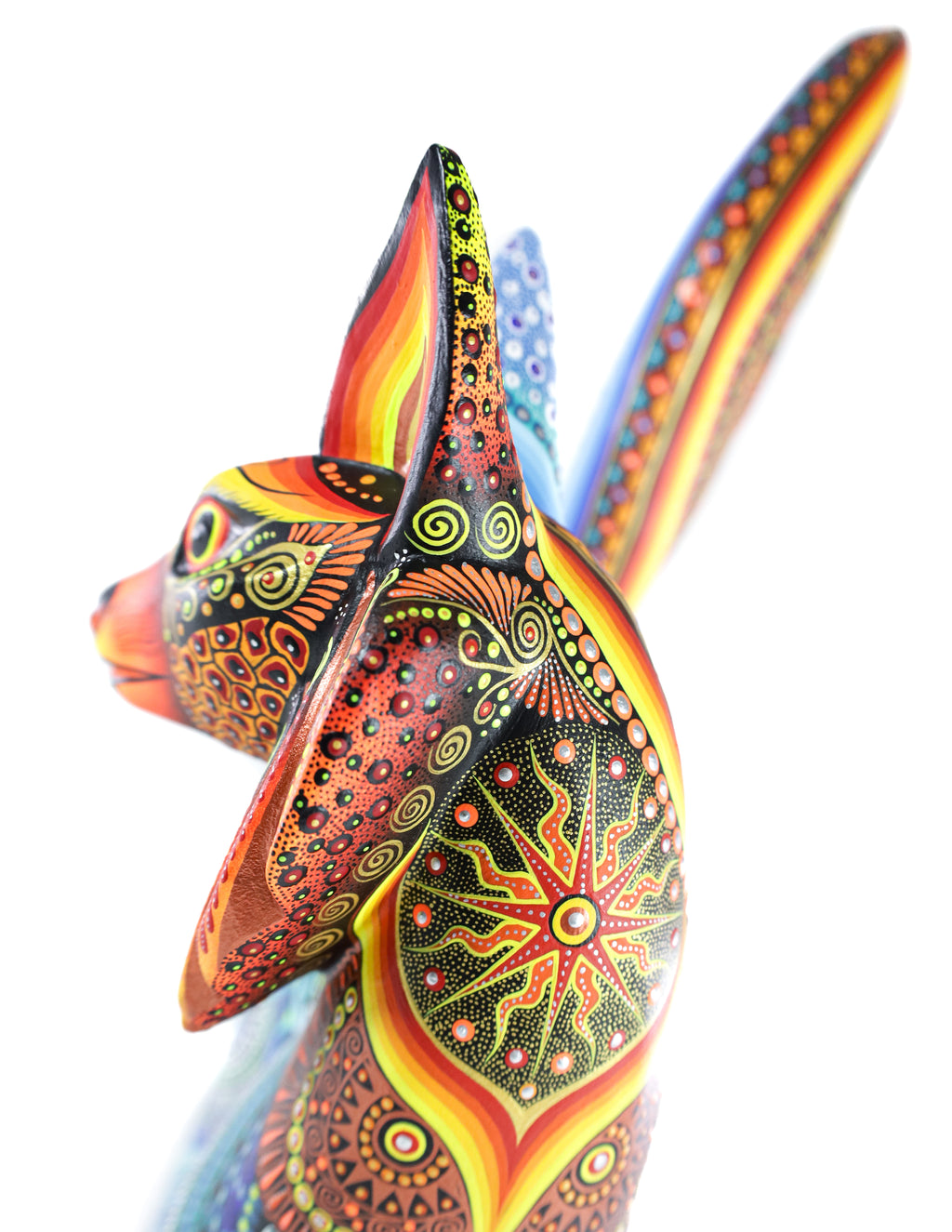 Gato Alebrije | Oaxacan Hand-Painted Copal Wood Carving | Magia Mexica