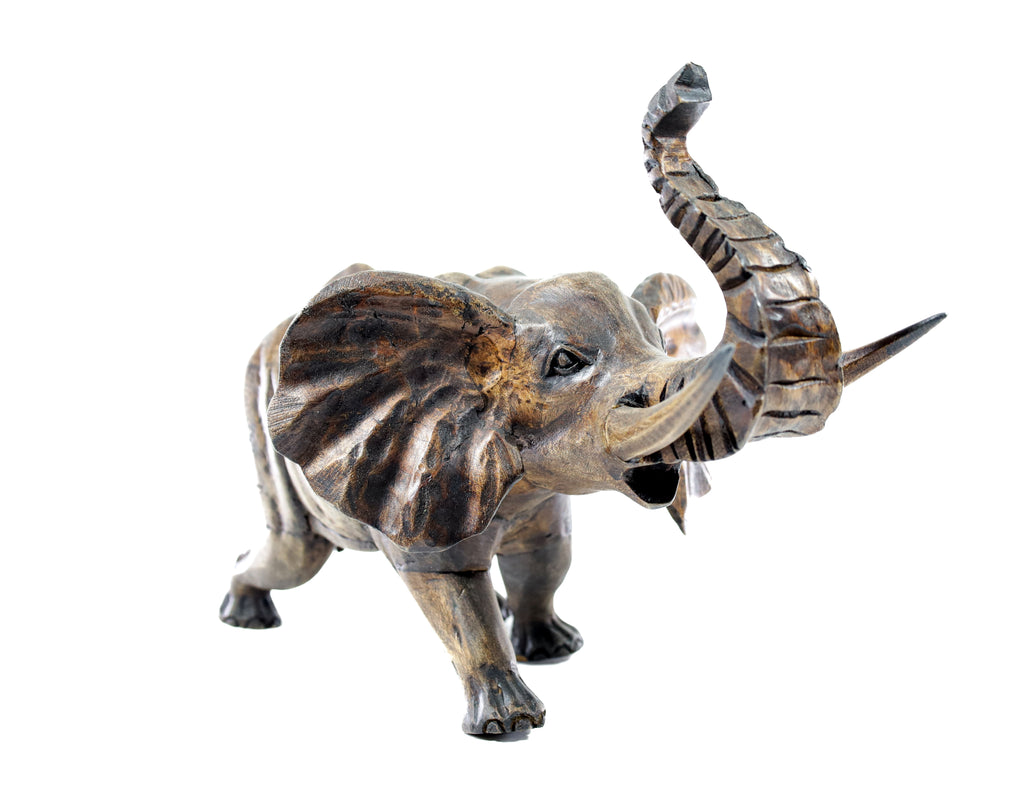 Elephant Wood Carving Sculpture