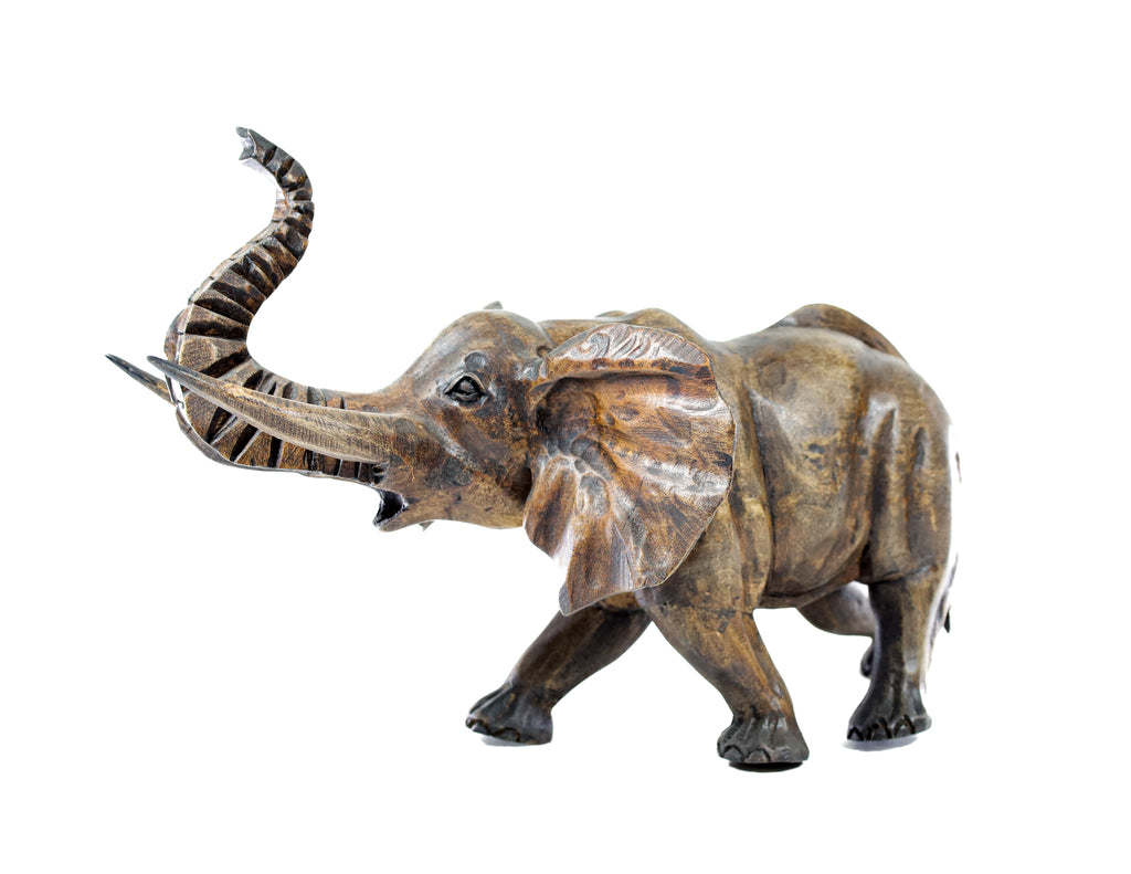 Elephant Wood Carving Sculpture