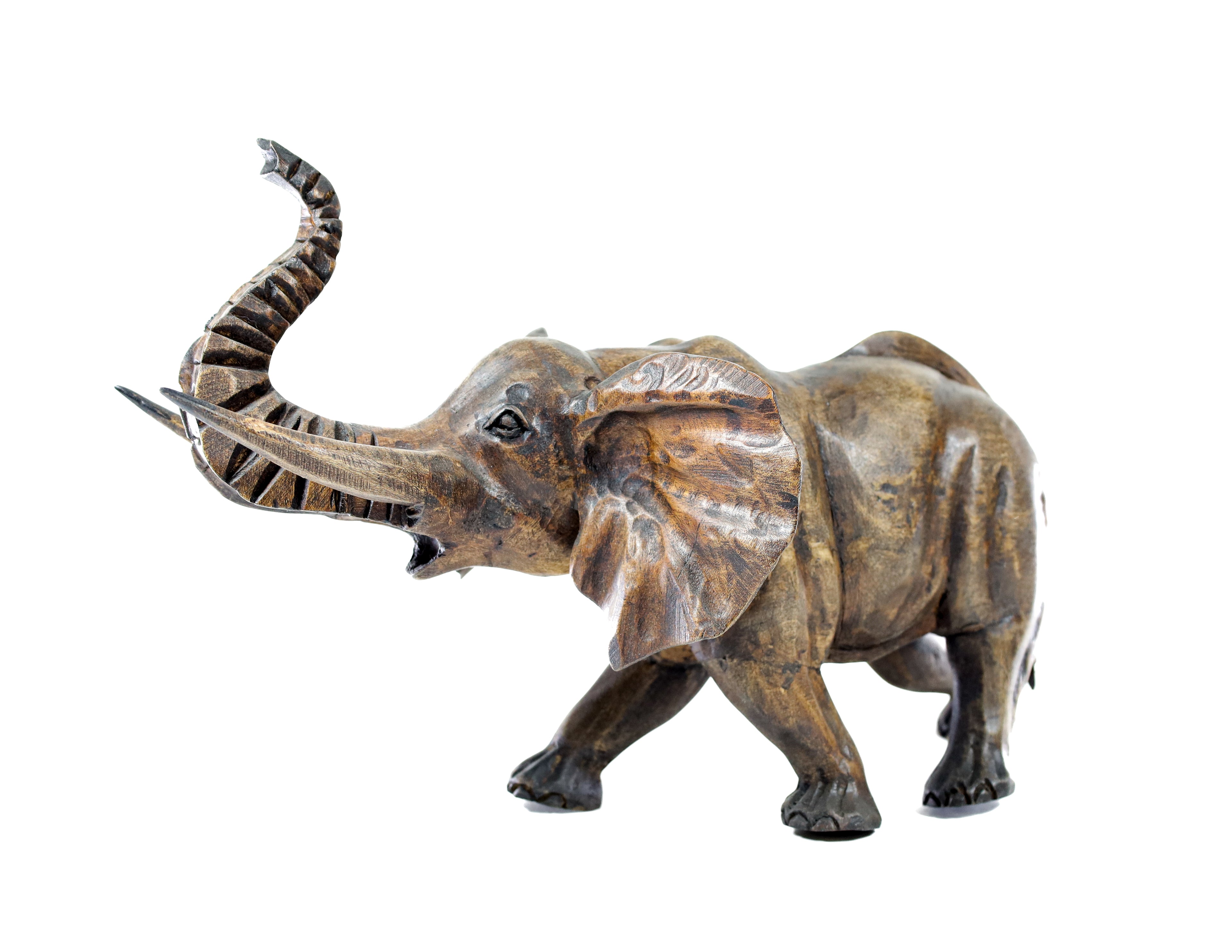 Elephant Wood Carving Sculpture