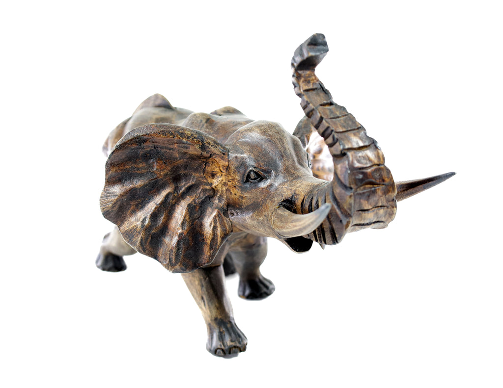 Elephant Wood Carving Sculpture
