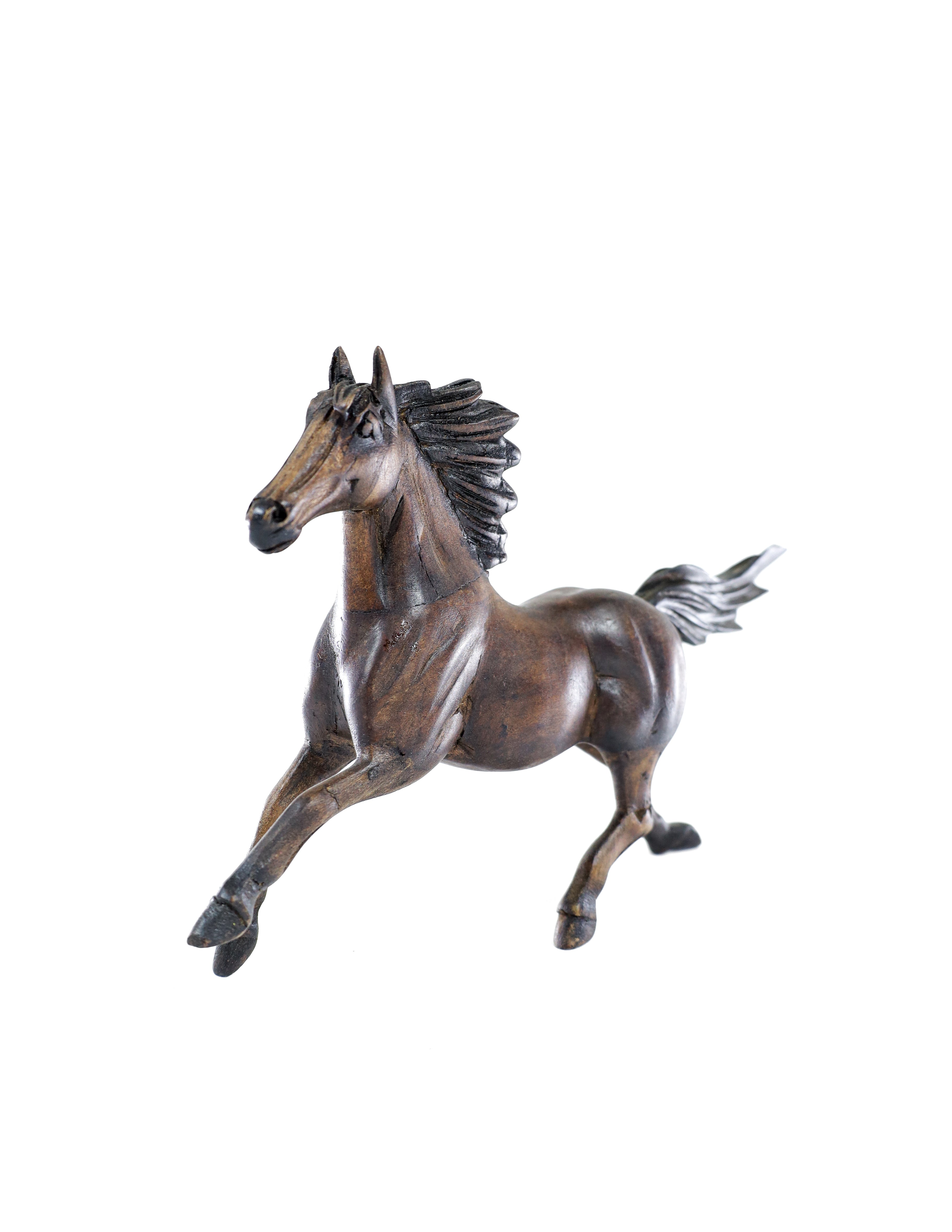 Horse Wood Carving Sculpture