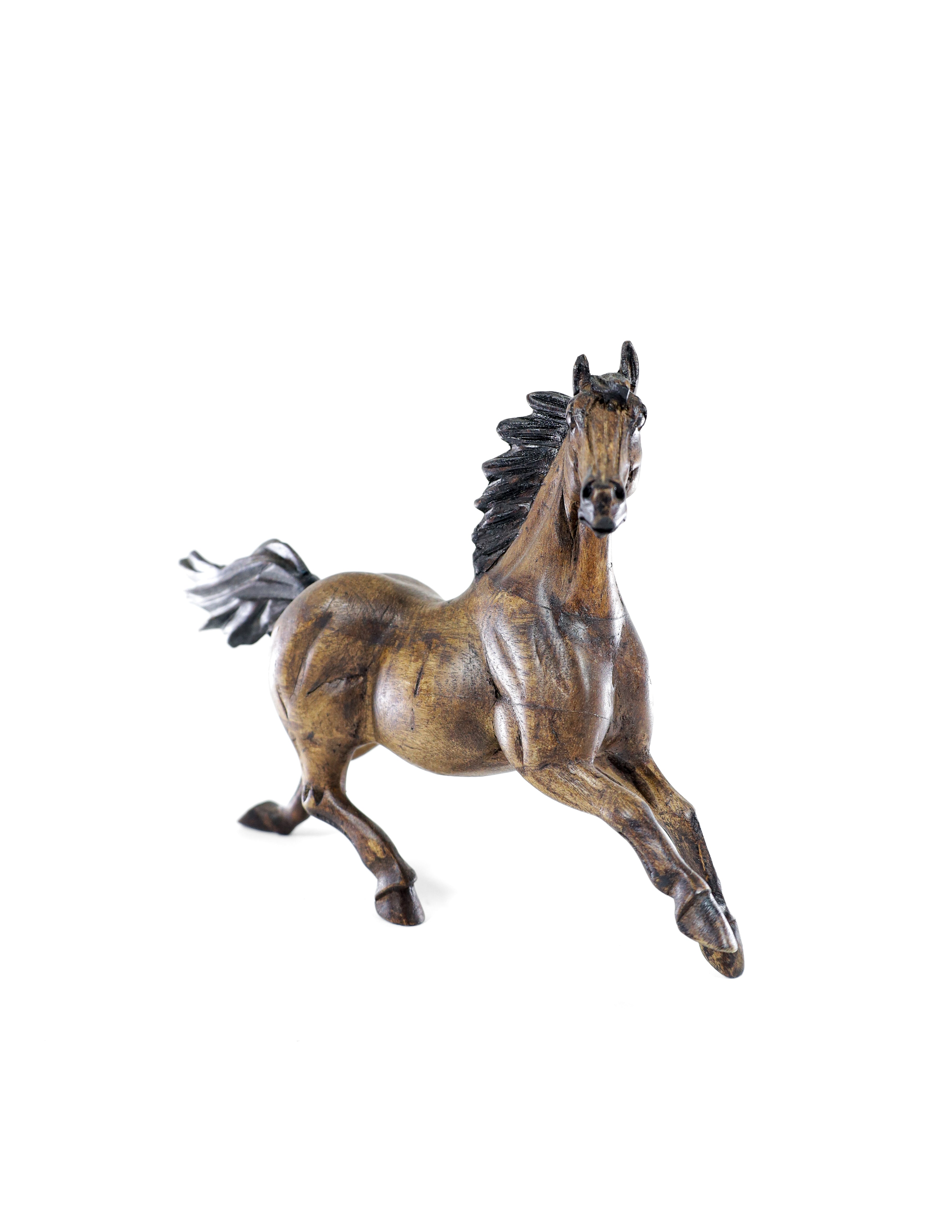 Horse Wood Carving Sculpture
