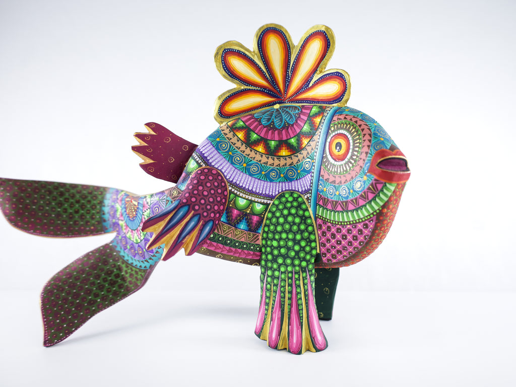 Mandala Fish Alebrije Wood Carving