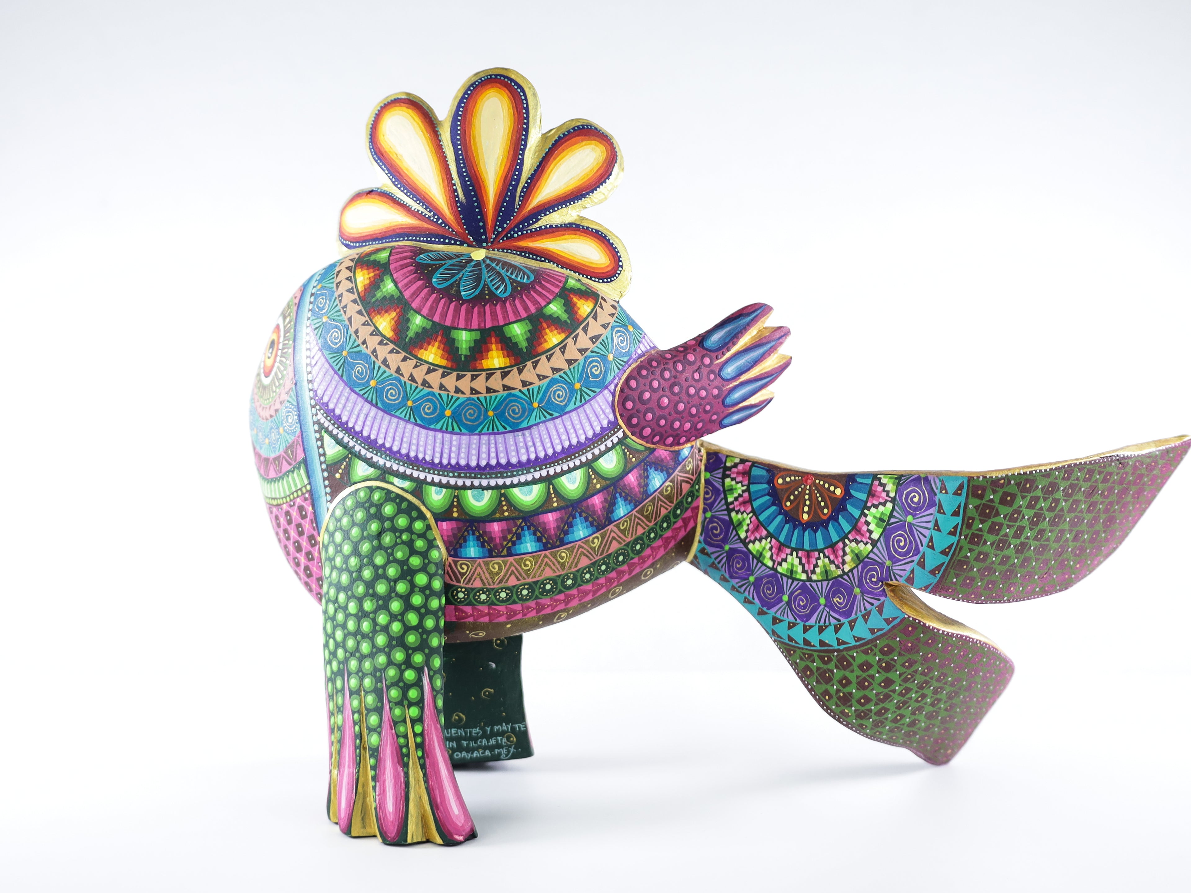 Mandala Fish Alebrije Wood Carving
