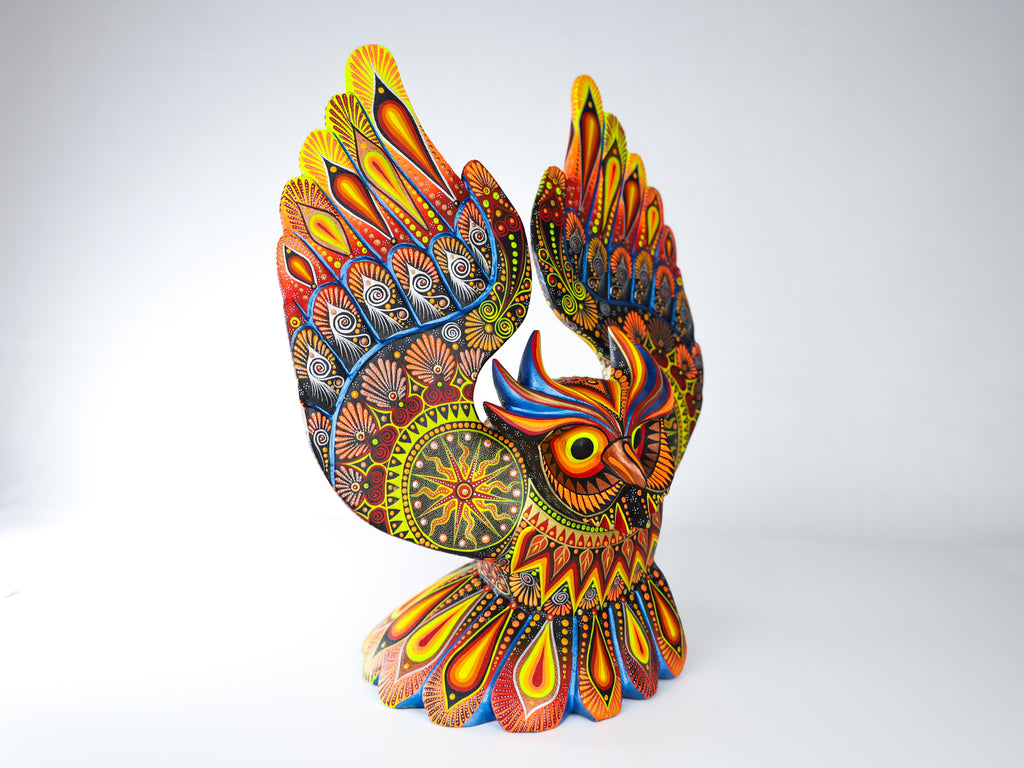 Owl Alebrije | Oaxacan Hand-Painted Copal Wood Carving | Magia Mexica