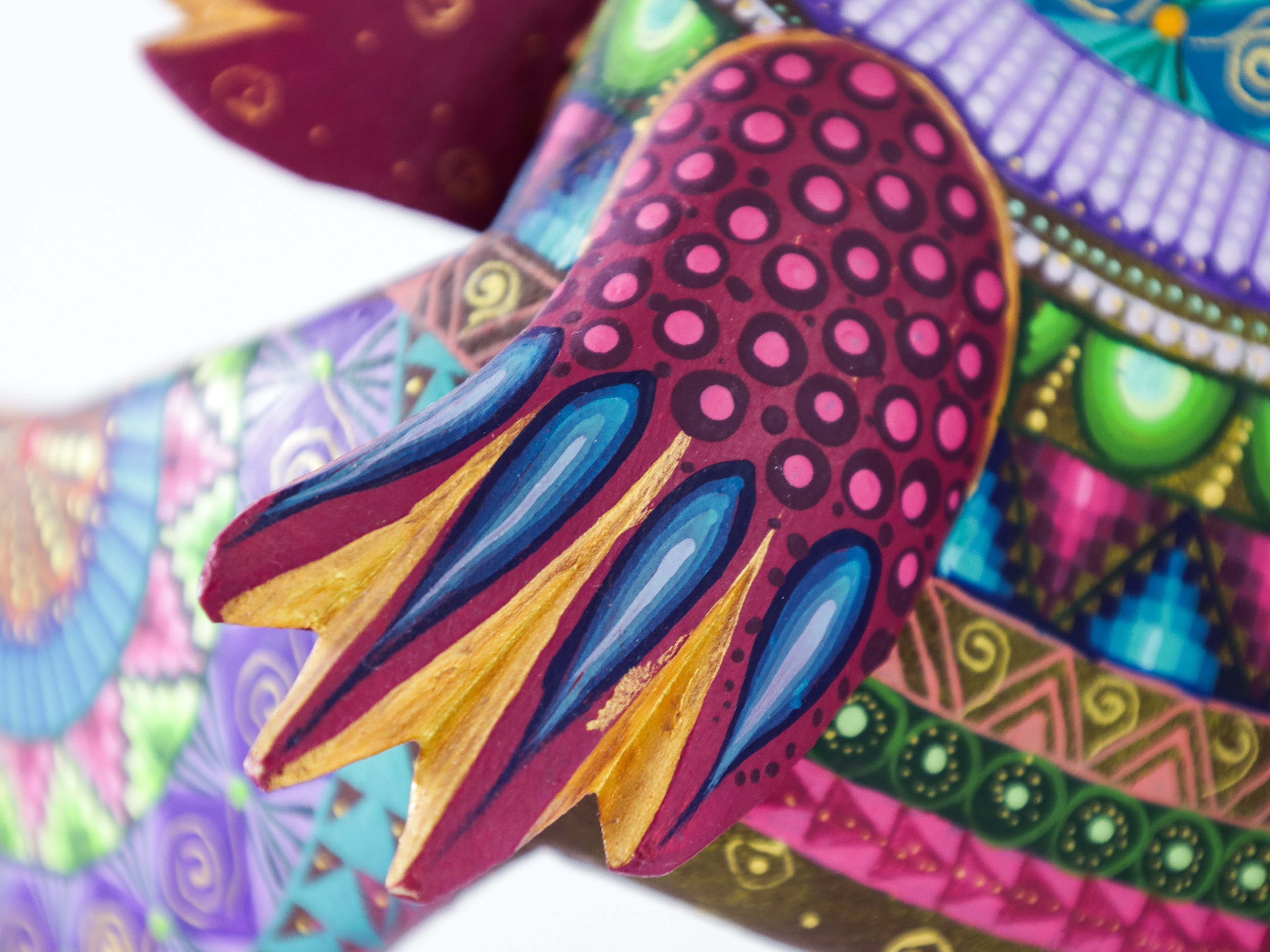 Mandala Fish Alebrije Wood Carving