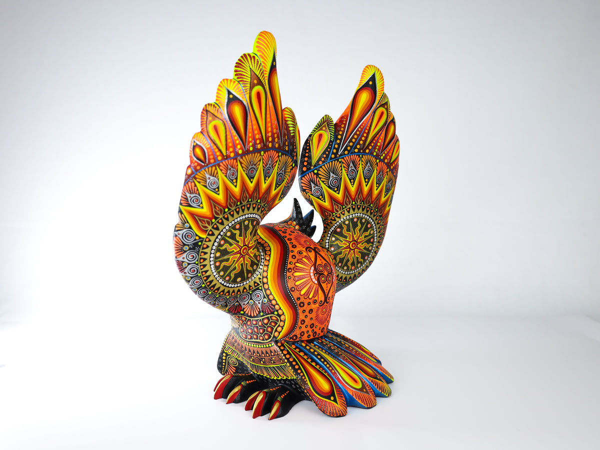 Owl Alebrije | Oaxacan Hand-Painted Copal Wood Carving | Magia Mexica