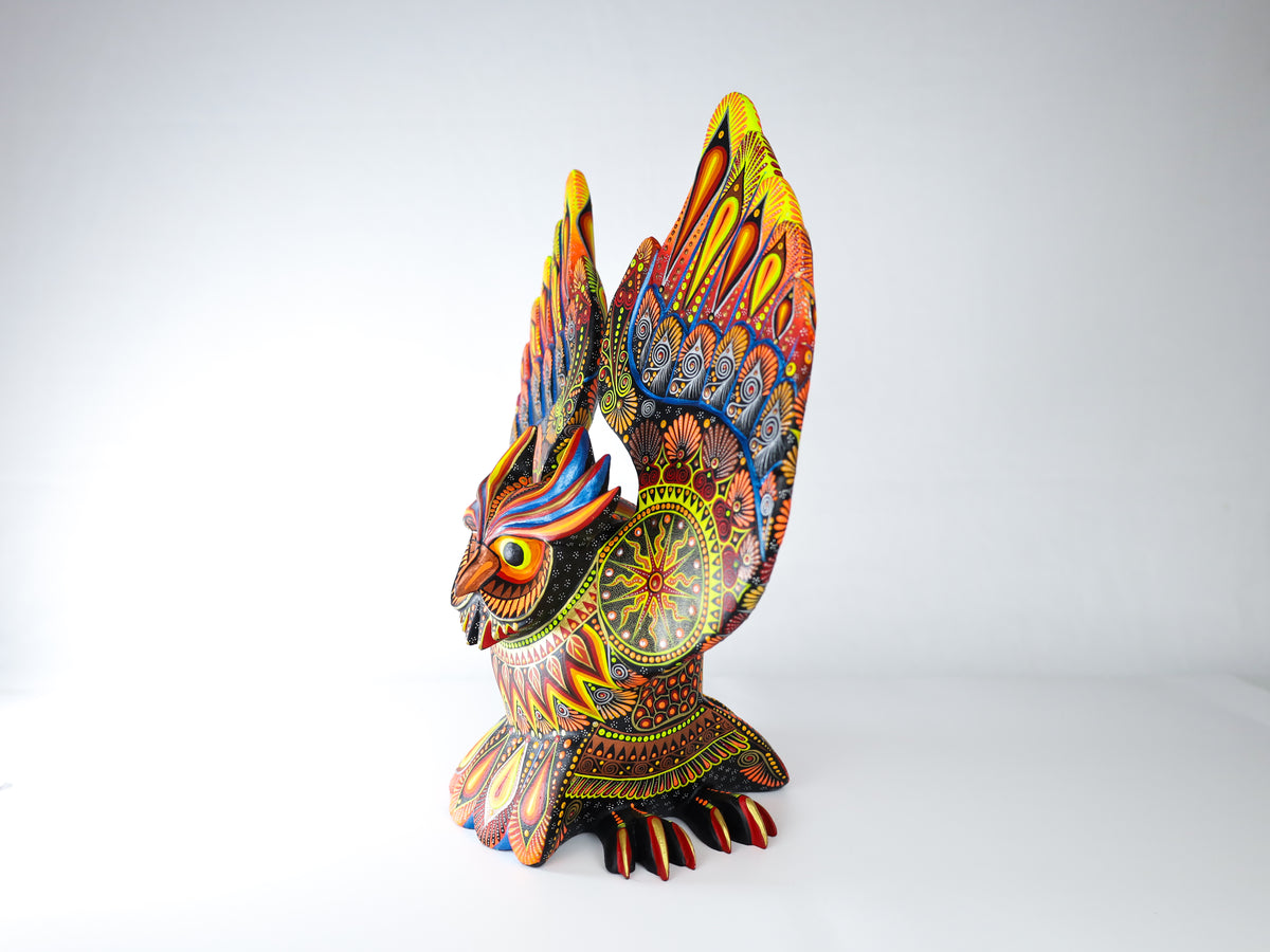 Owl Alebrije | Oaxacan Hand-Painted Copal Wood Carving | Magia Mexica