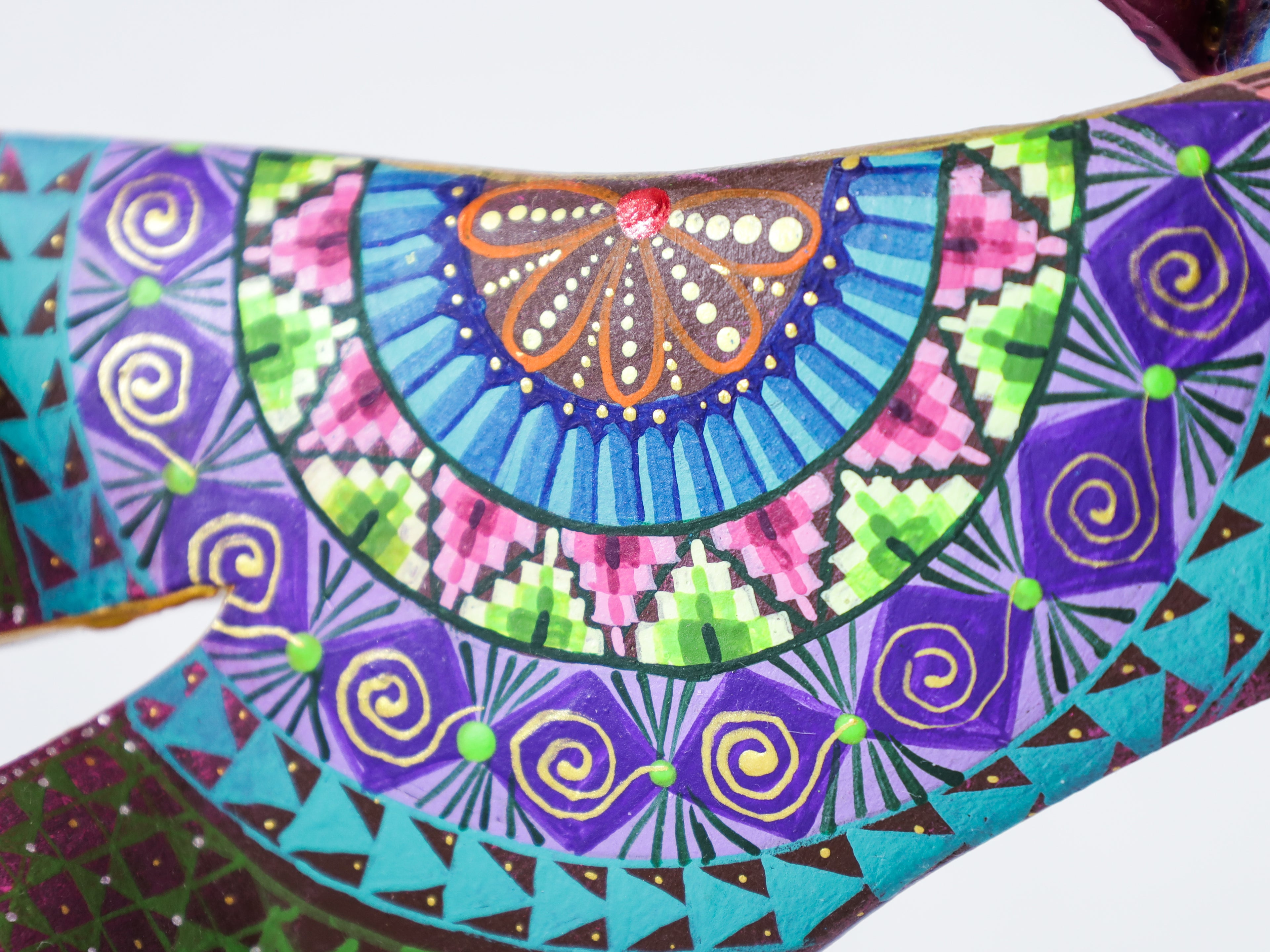 Mandala Fish Alebrije Wood Carving