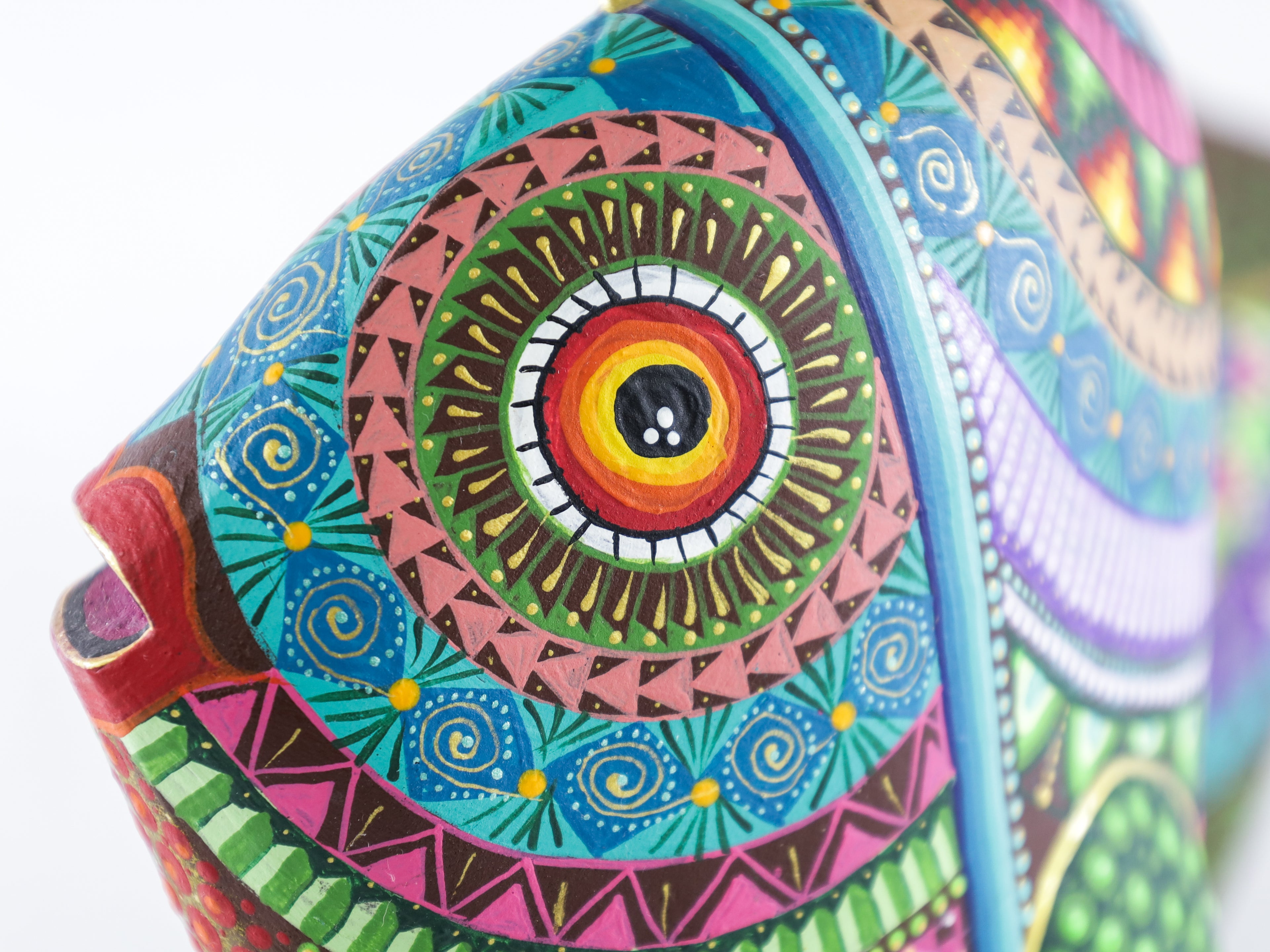 Mandala Fish Alebrije Wood Carving