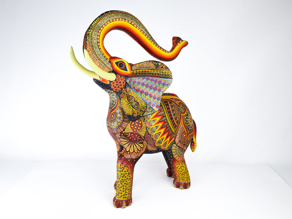 Elephant Alebrije | Oaxacan Hand-Painted Copal Wood Carving | Magia Mexica