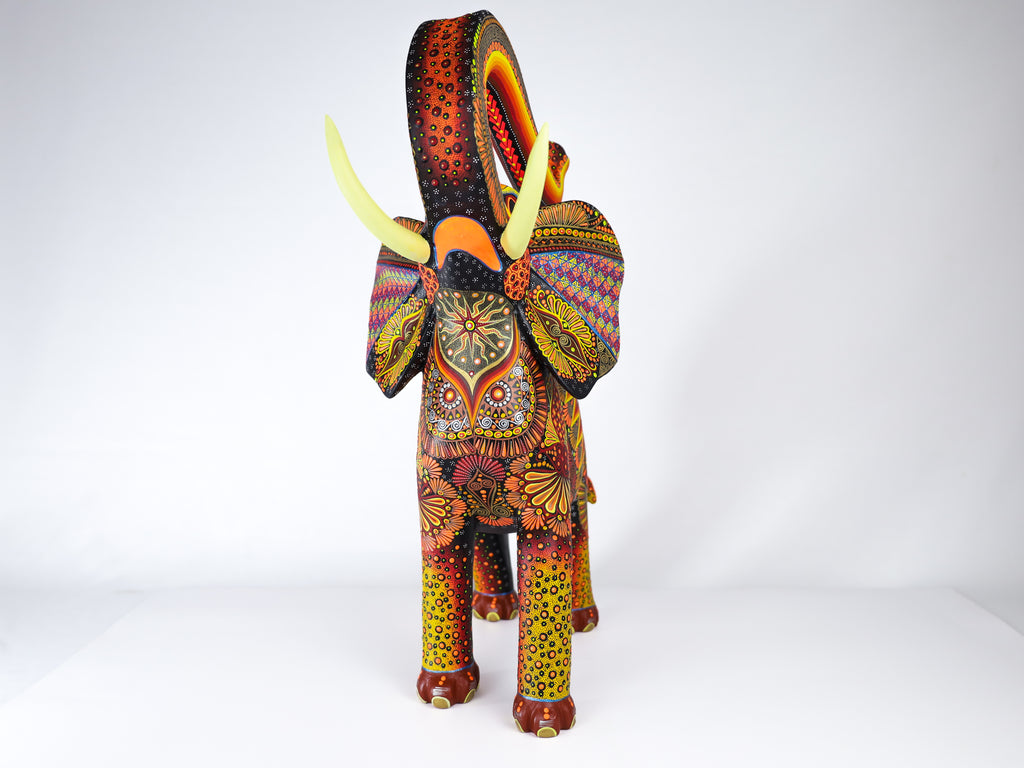 Elephant Alebrije | Oaxacan Hand-Painted Copal Wood Carving | Magia Mexica