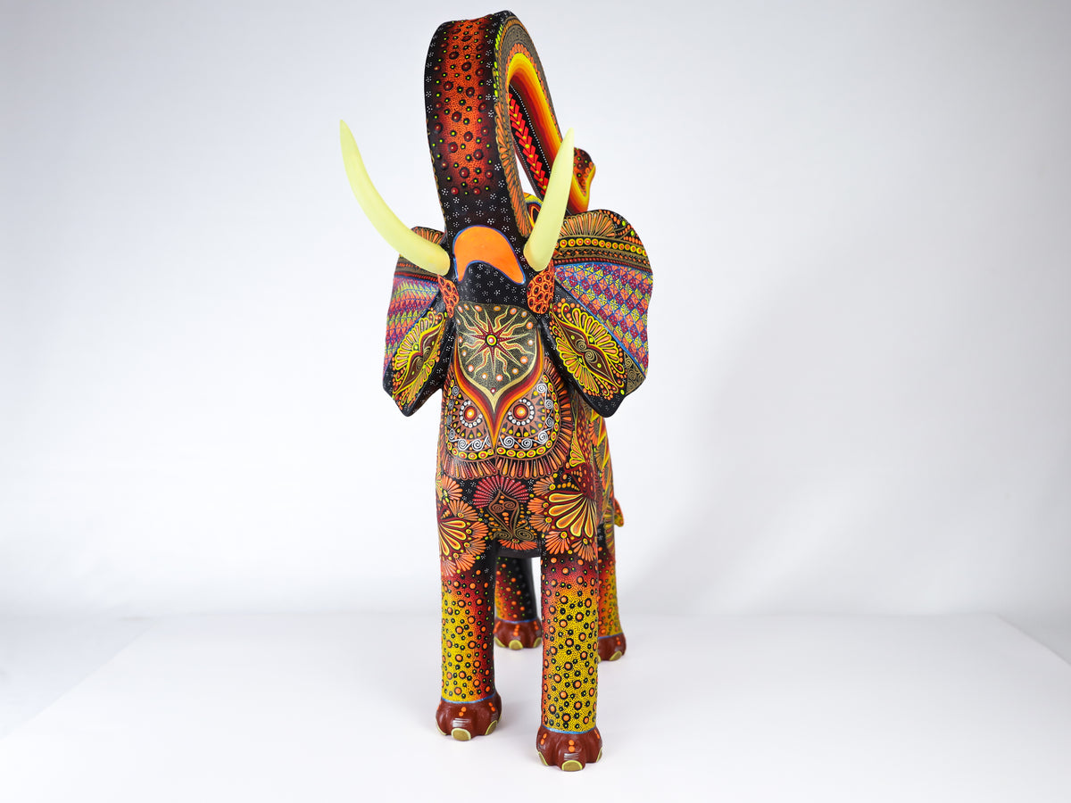 Elephant Alebrije | Oaxacan Hand-Painted Copal Wood Carving | Magia Mexica