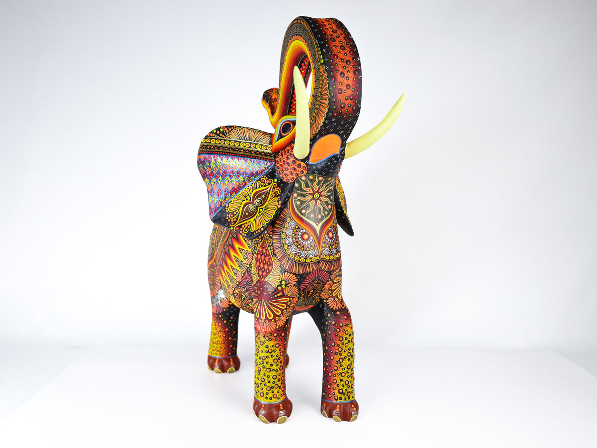 Elephant Alebrije | Oaxacan Hand-Painted Copal Wood Carving | Magia Mexica