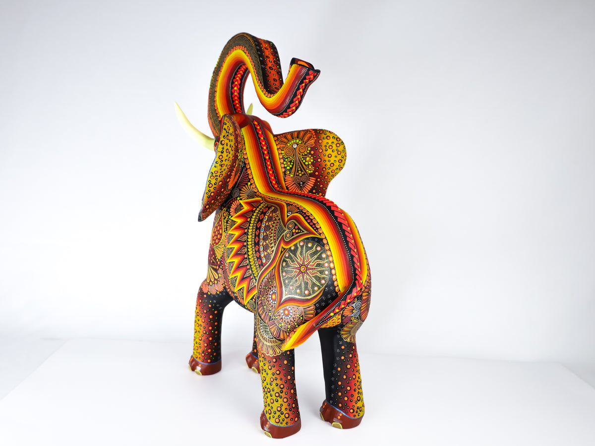 Elephant Alebrije | Oaxacan Hand-Painted Copal Wood Carving | Magia Mexica