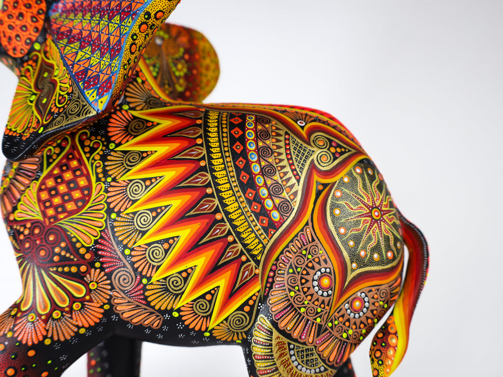 Elephant Alebrije | Oaxacan Hand-Painted Copal Wood Carving | Magia Mexica