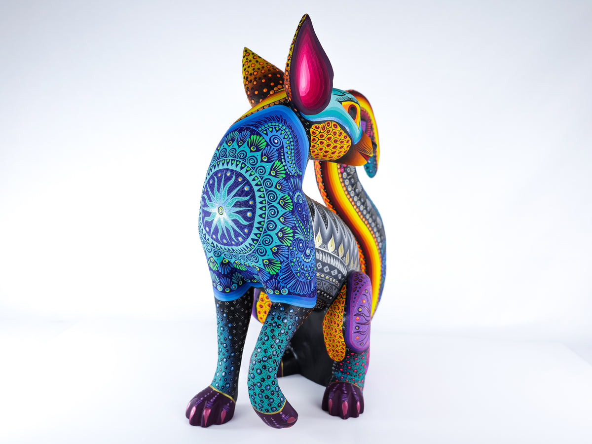 Fox Alebrije | Oaxacan Hand-Painted Copal Wood Carving | Magia Mexica