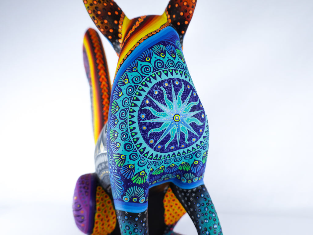 Fox Alebrije | Oaxacan Hand-Painted Copal Wood Carving | Magia Mexica