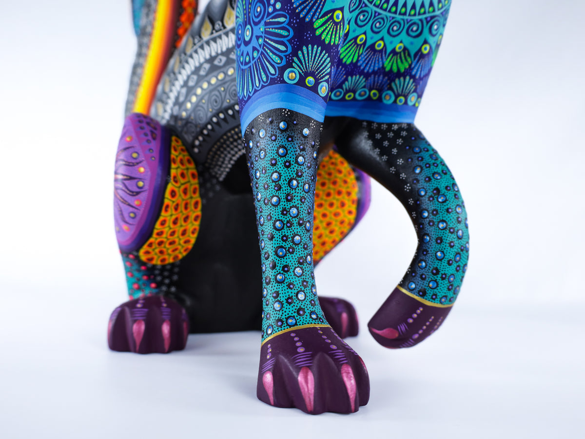 Fox Alebrije | Oaxacan Hand-Painted Copal Wood Carving | Magia Mexica