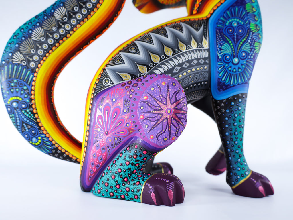 Fox Alebrije | Oaxacan Hand-Painted Copal Wood Carving | Magia Mexica