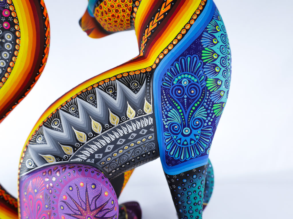 Fox Alebrije | Oaxacan Hand-Painted Copal Wood Carving | Magia Mexica