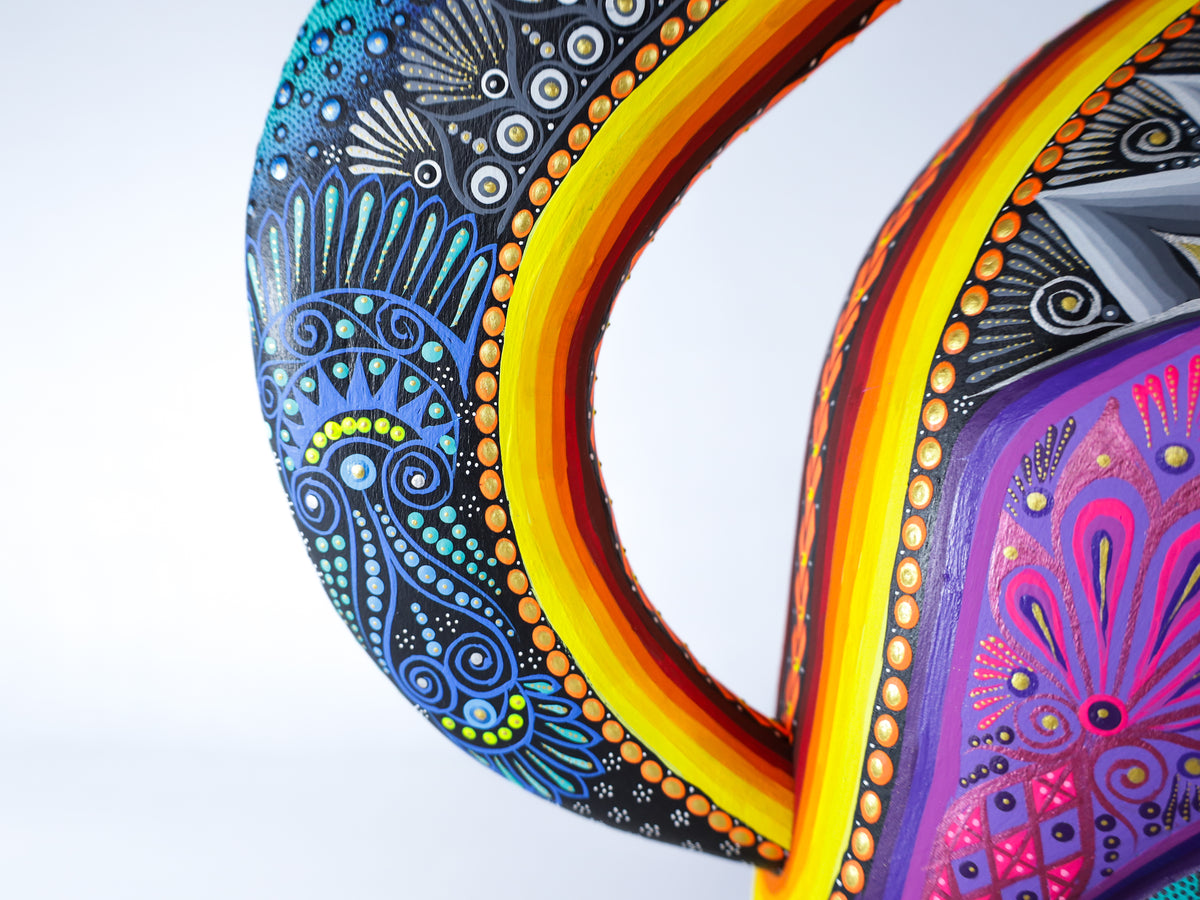Fox Alebrije | Oaxacan Hand-Painted Copal Wood Carving | Magia Mexica