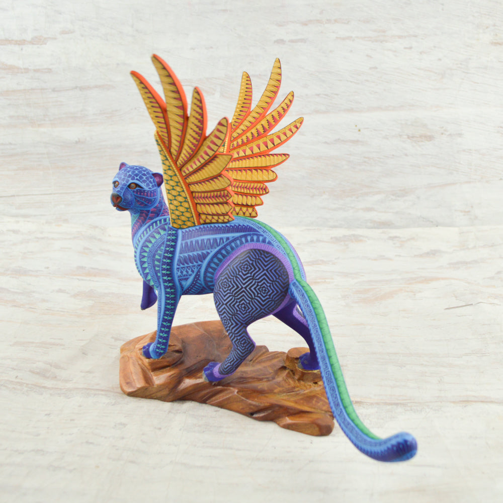 Jaguar Alebrije Oaxacan Wood Carving - magiamexica.com