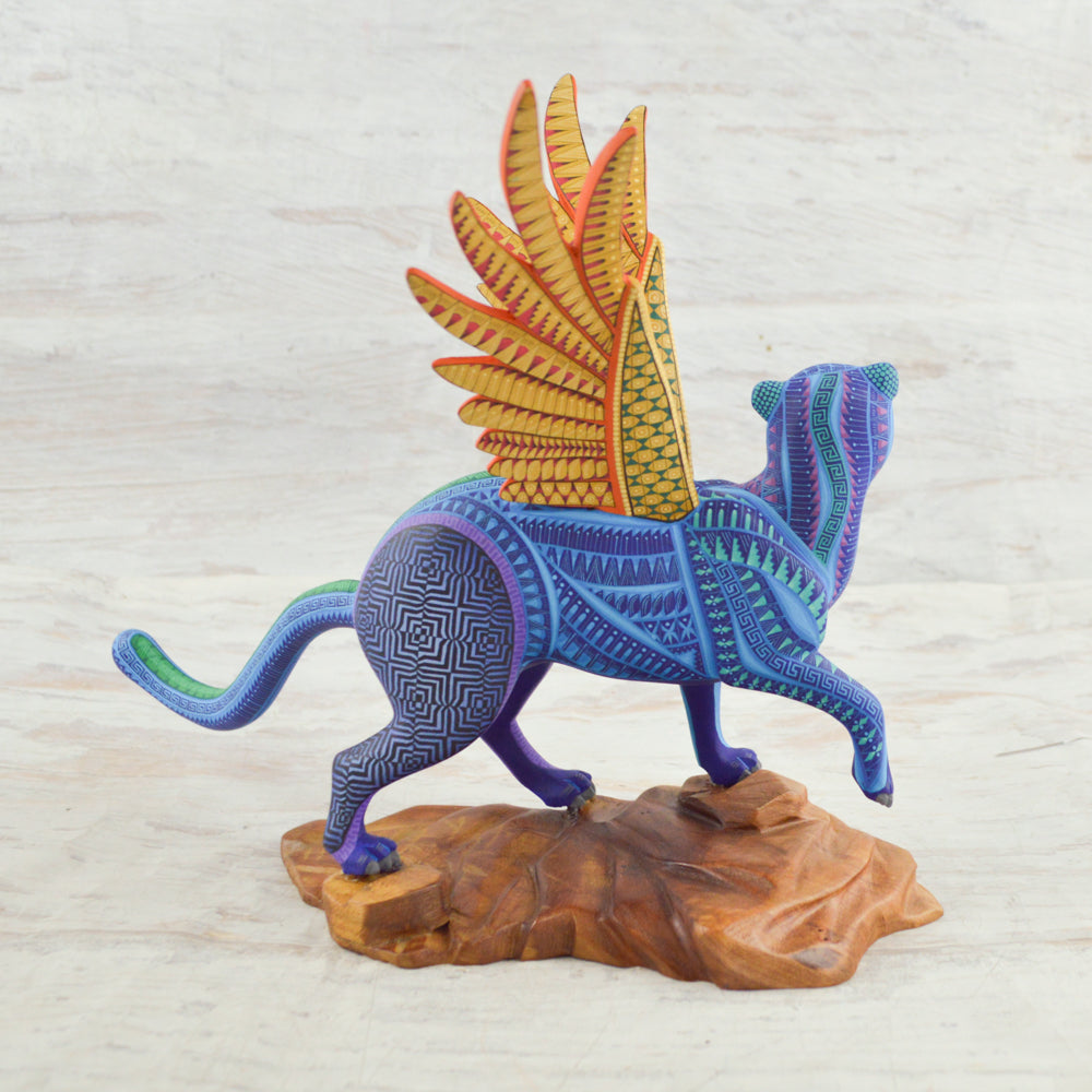 Jaguar Alebrije Oaxacan Wood Carving - magiamexica.com