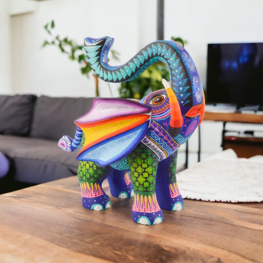 Elephant Alebrije Oaxacan Wood Carving