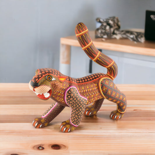 Jaguar Alebrije Oaxacan Wood Carving