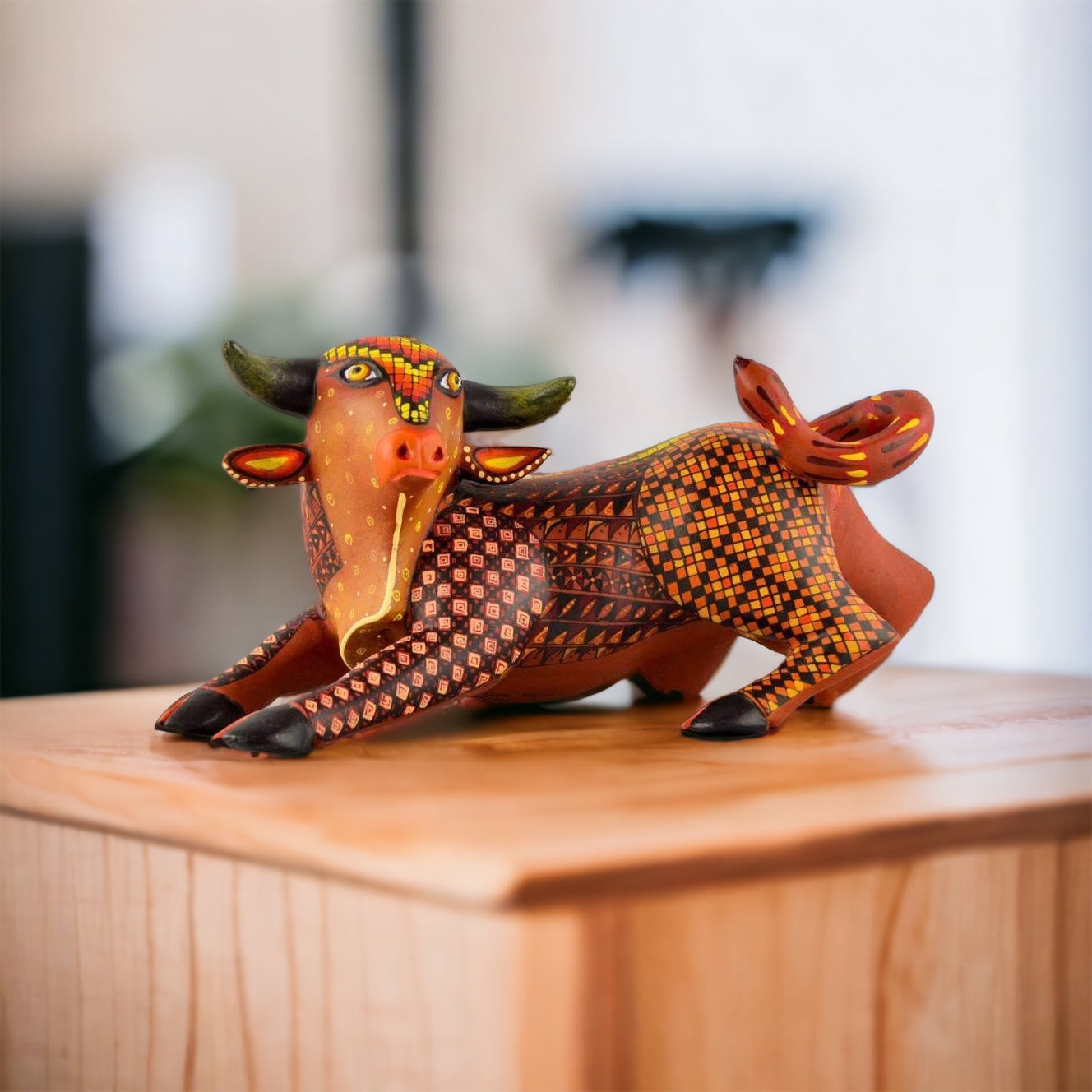 Bull Alebrije Oaxacan Wood Carving