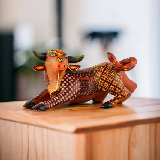 Bull Alebrije Oaxacan Wood Carving