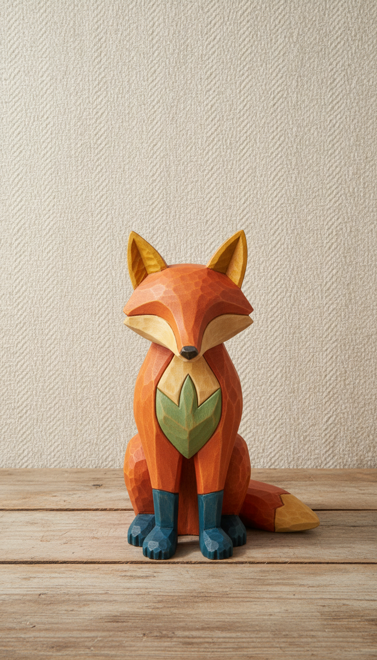 Carved Wooden Animal Sculpture from Sustainably Harvested Timber