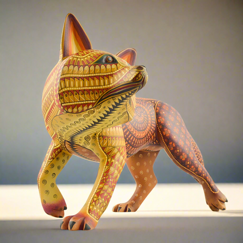 Coyote #103 Alebrije Oaxacan Wood Carving | magiamexica.com