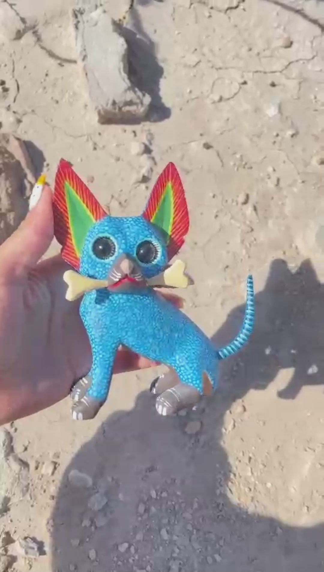 Chihuahua Dog Alebrije Oaxacan Wood Carving