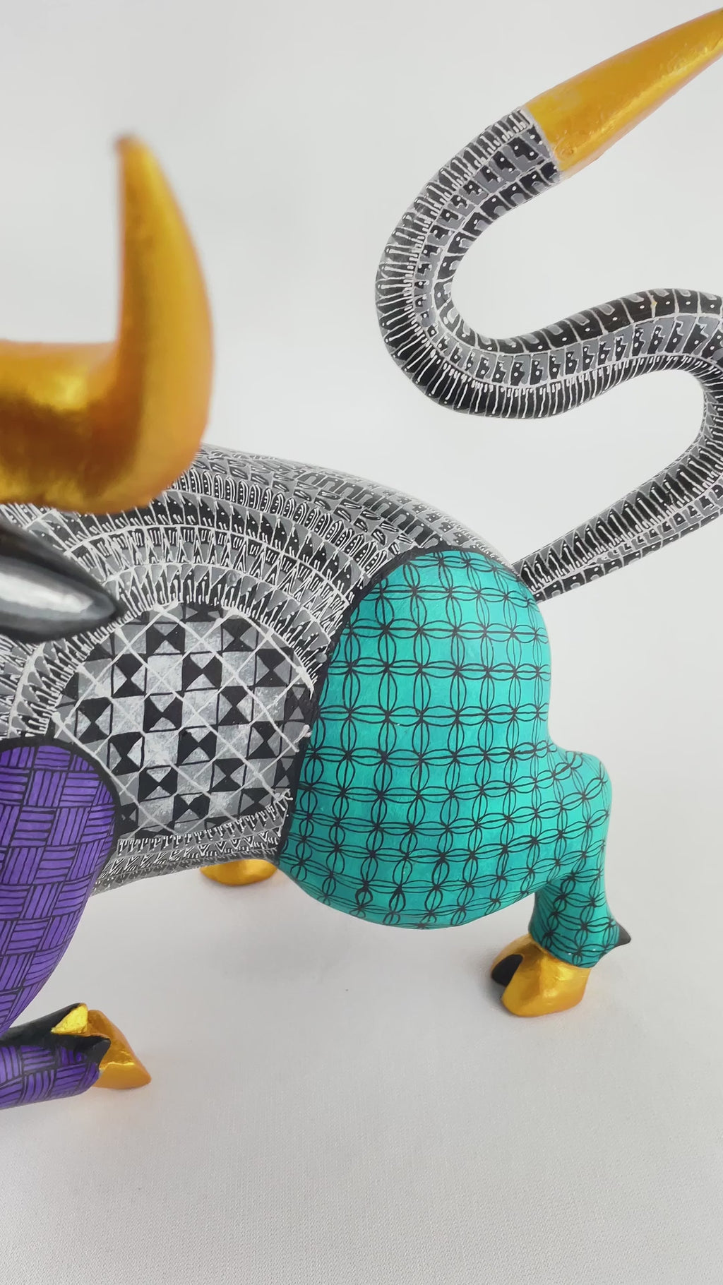 Bull Alebrije Oaxacan Wood Carving