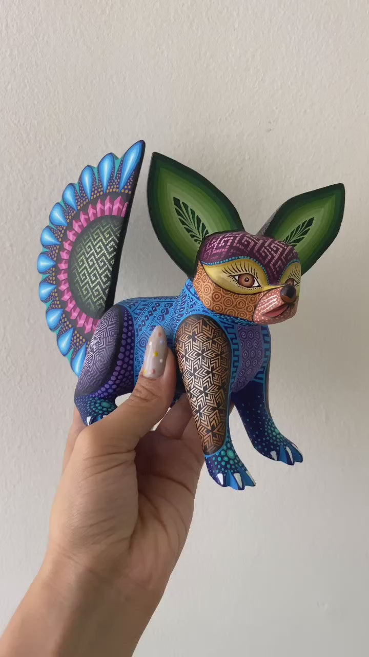Fox Alebrije Oaxacan Wood Carving