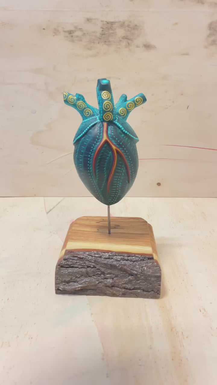 Heart Alebrije Oaxacan Wood Carving