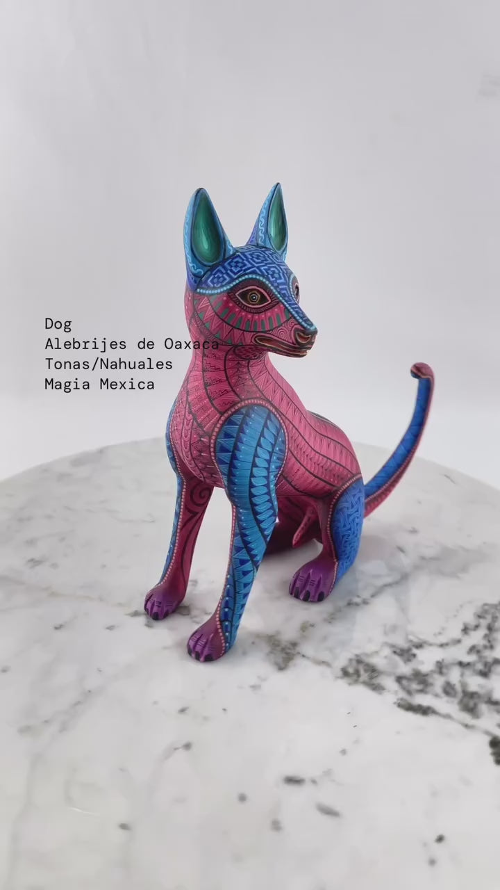 Dog Alebrije Oaxacan Wood Carving