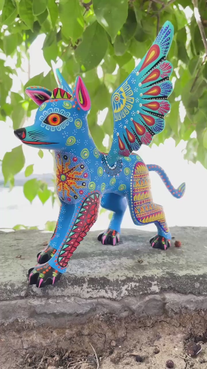Dante Dia de Muertos Alebrije Oaxacan Wood Carving | magiamexica