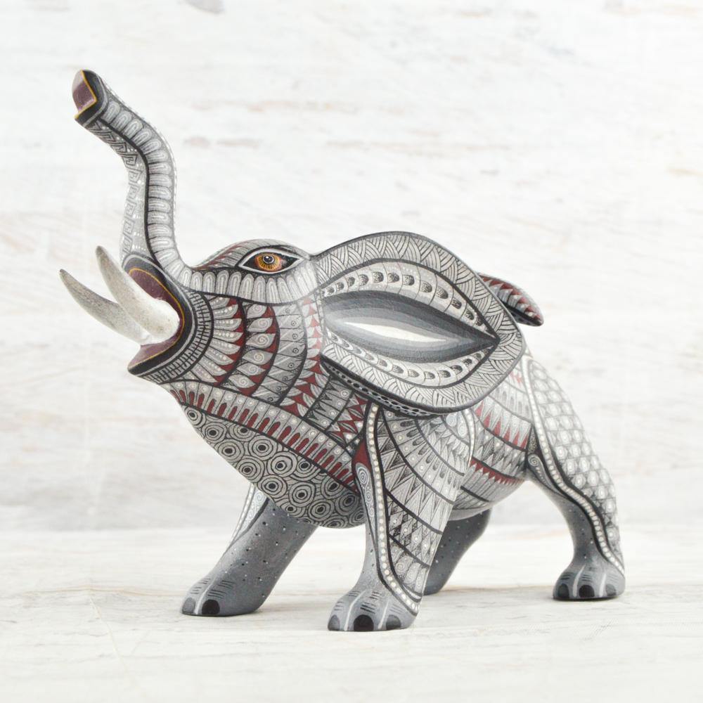 Alebrije Oaxacan Wood Carving Elephant - Magia Mexica